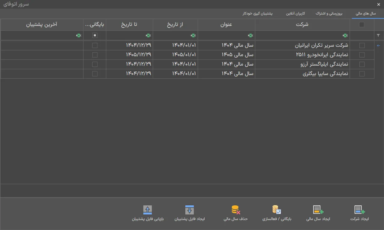 پنل مدیریت سرور اتوفای